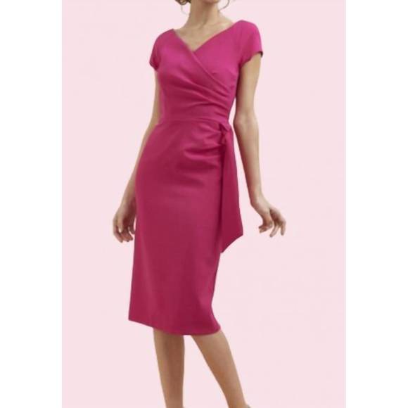 THE PRETTY DRESS COMPANY Dresses & Skirts - NEW THE PRETTY DRESS COMPANY hourglass faux wrap pencil dress in raspberry